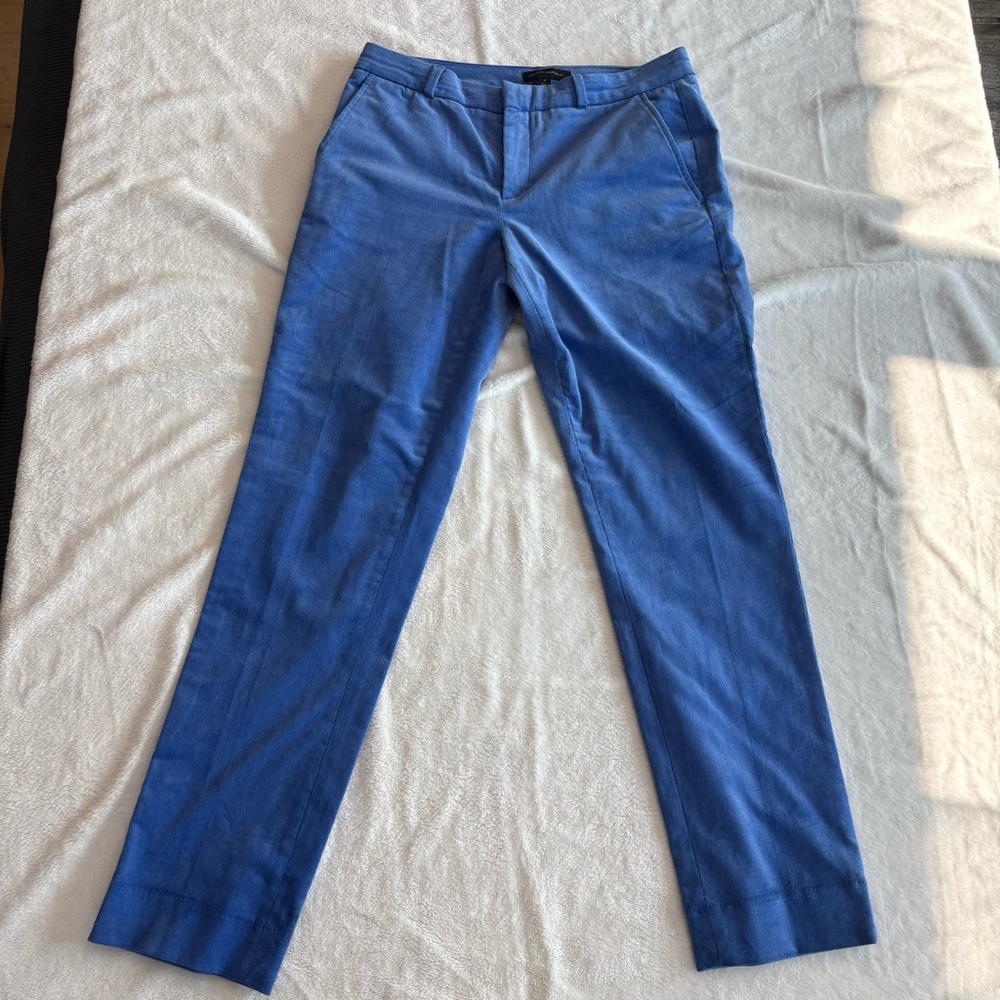 Banana Republic Ryan Pants | Blue Corduroy Straight Leg Trousers Sz 4